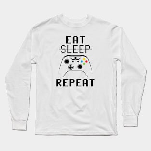 Eat Sleep Game Repeat Game Controller Design Long Sleeve T-Shirt